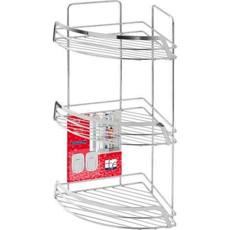 Étagère d'angle pour douche 2 étagères en chromé FRANCY 2.0 ACTEUL ANGULLE 3 ripiani - L22xP22xH49 cm