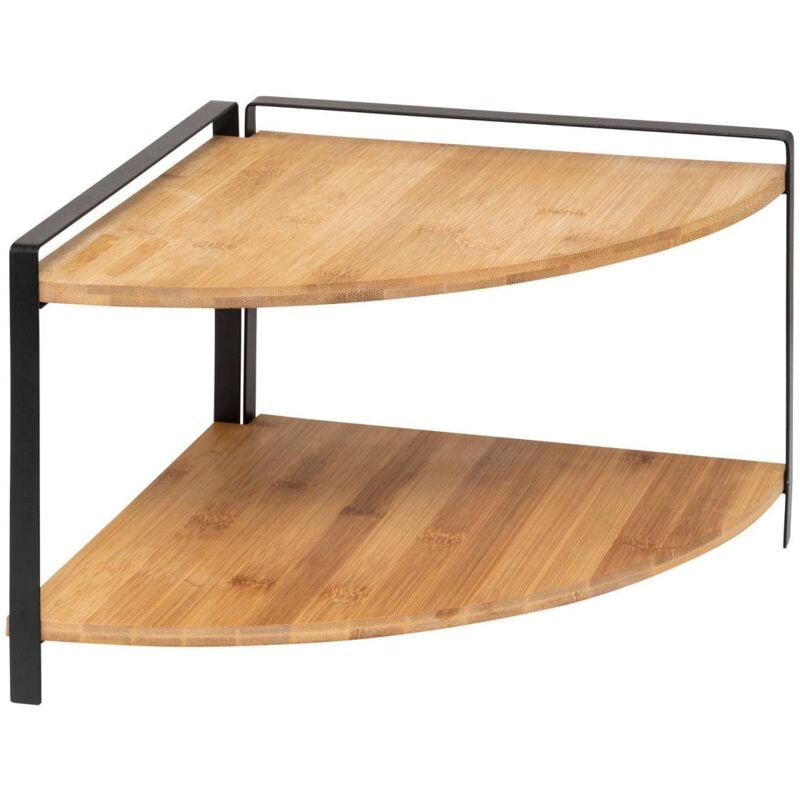 Tagère d angle ordera 2 niveaux noir - 5five