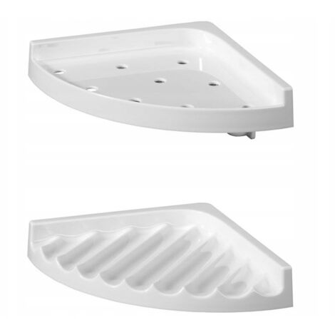 Étagère d'angle pour salle de bain et douche, 2 pièces