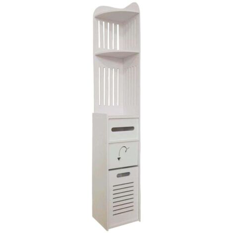 Étagère d'angle pour toilettes, meuble de rangement à plusieurs niveaux, grande capacité, étagère de salle de bain 4,83(6)