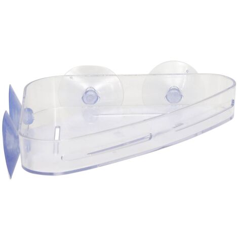 Etagere d'angle ps sur ventouses - transparent - Tendance