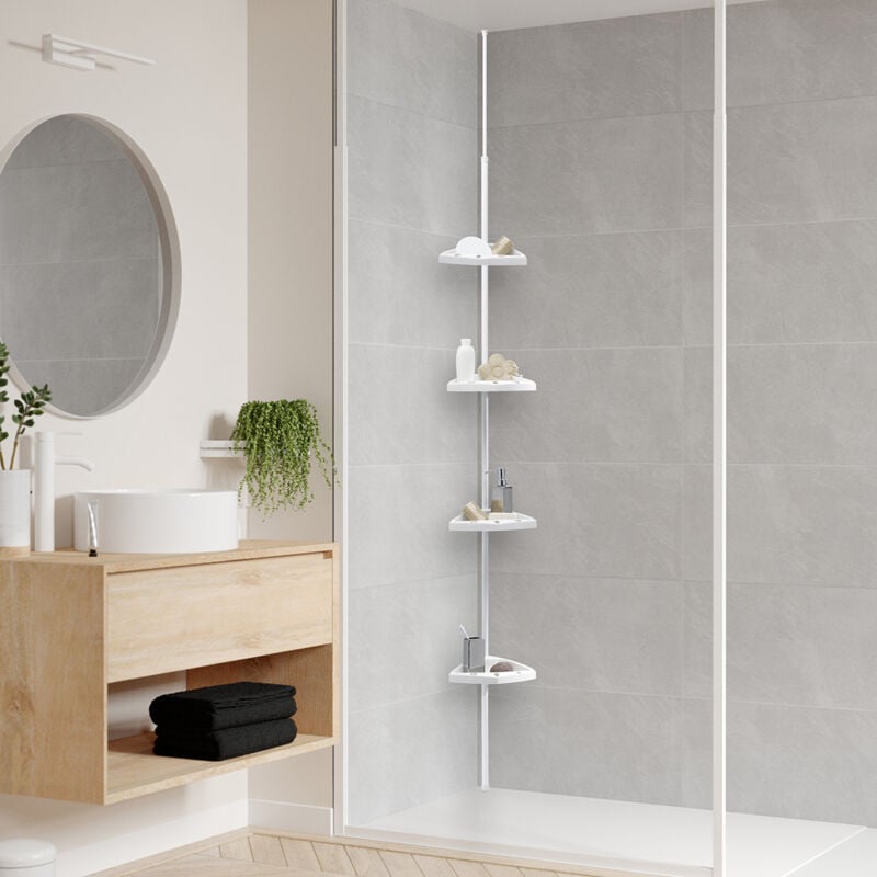 Etagère colonne telescopique clipper blanc