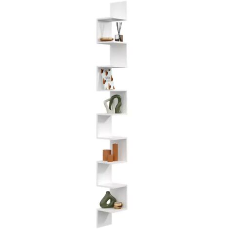 Étagère d'angle suspendue moderne Mega - 256 cm Wengé