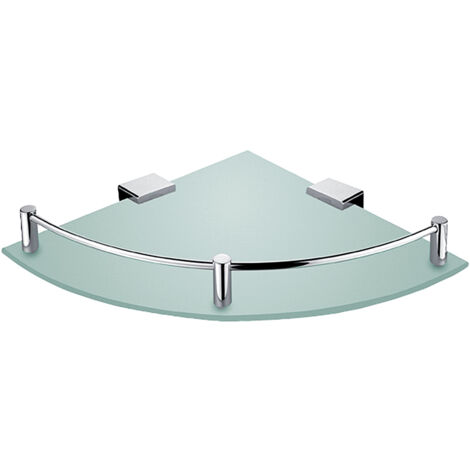 Étagère D'angle Verre, Avec Chrome Fixation, Kibo Nimco