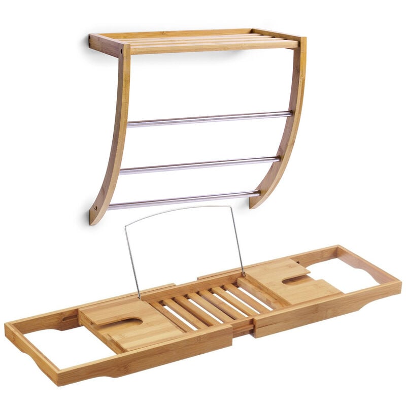 Étagère de bain, porte-serviettes 2 en 1, ZELLER
