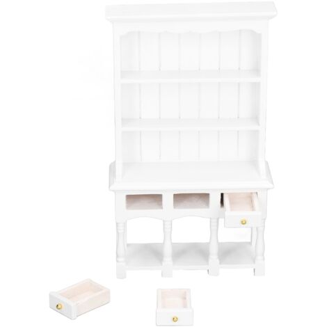 Étagère de bibliothèque miniature 1:12 pour maison de poupée, meuble en bois simulé, accessoire de décoration pour vitrine.