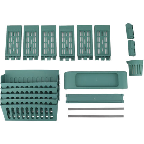 Étagère de bureau 6 niveaux grande capacité, meuble de rangement multifonction avec roulettes pour salle de classe, bibliothèque ou salon, couleur vert forêt.