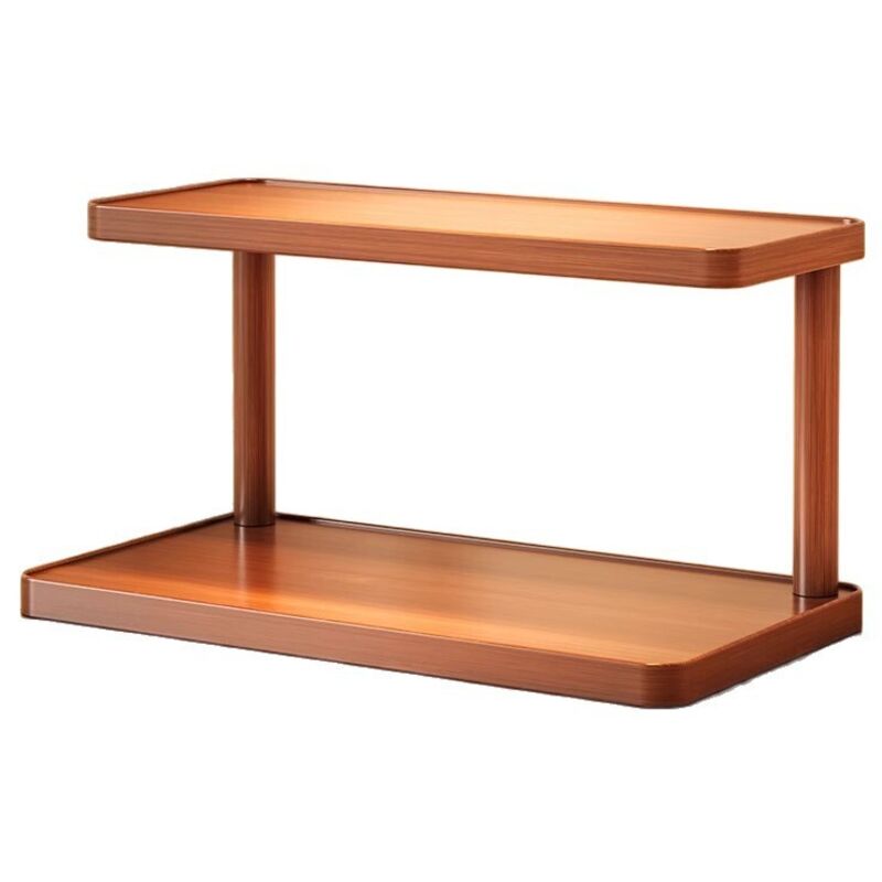Étagère de bureau en bois à deux niveaux, présentoir pour service à thé, 40 cm