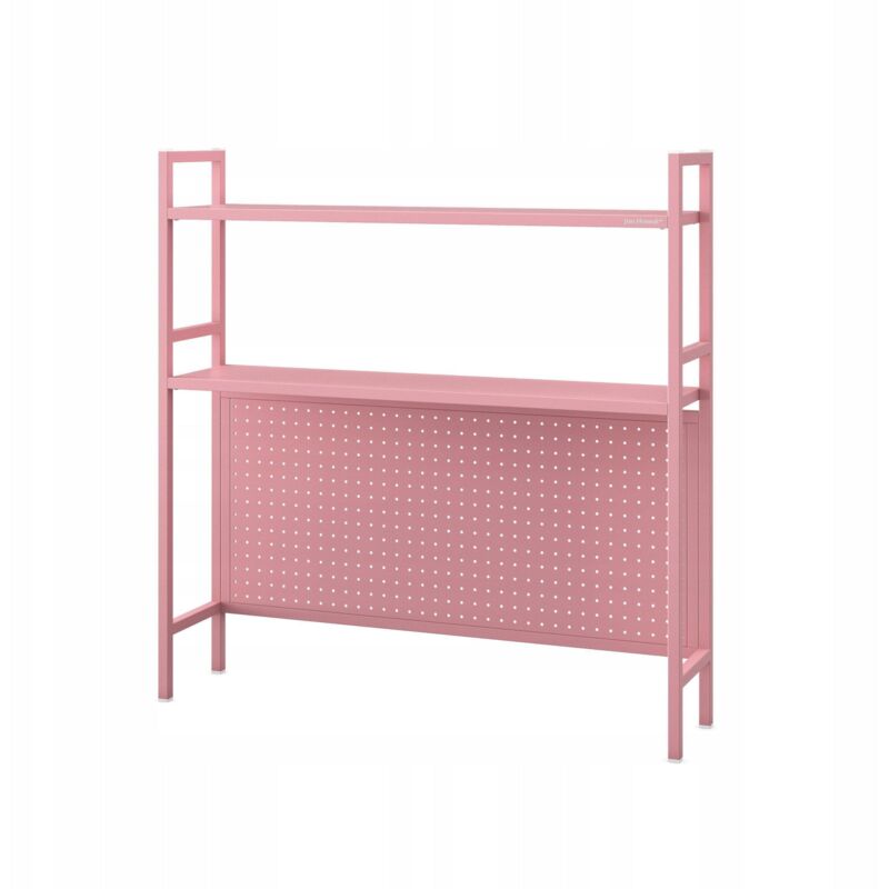 Étagère de bureau métallique JENNY, 950 x 980 x 220 mm, rose