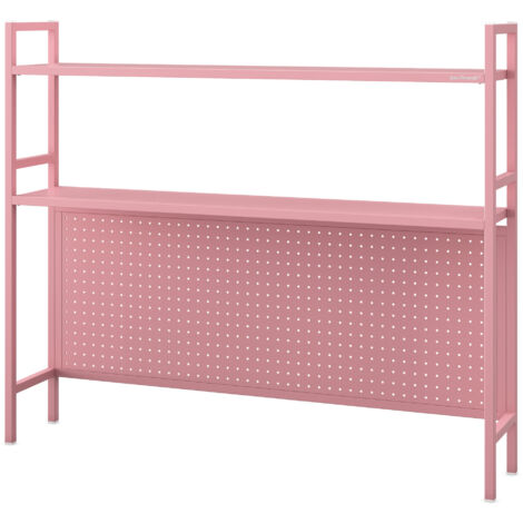 Étagère de bureau métallique WENDY, 1150 x 980 x 220 mm, rose