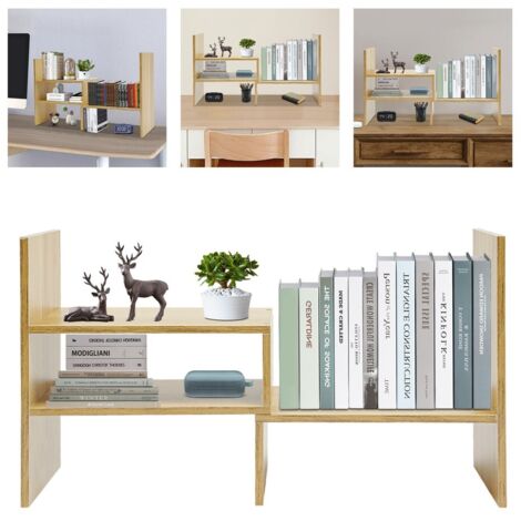 Étagère de bureau Organisateur de table Étagère de table Bibliothèque de rangement Bureau