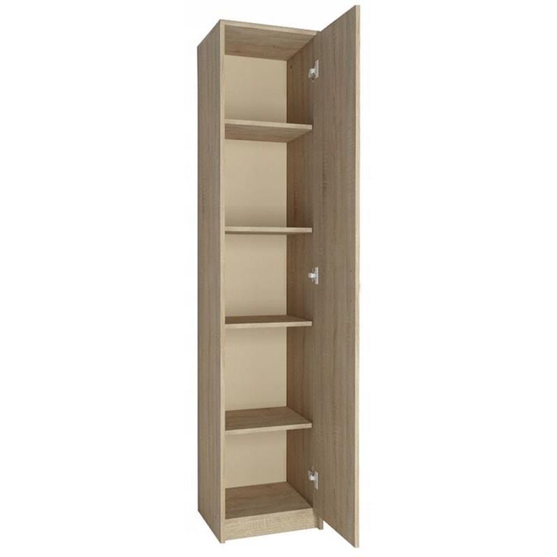 Armoire de Bureau Chêne de Sonoma - Meuble de rangement 5 Etagères Style contemporain - 39 x 35 x 180 cm