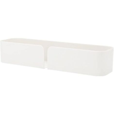 Étagère de chevet murale flottante à coller sur une étagère, en plastique blanc, fixation murale, sans perçage, pour chambre à coucher, salle de bain, cuisine, bureau