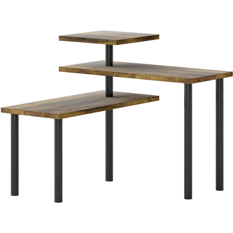 Etagère de cuisine à poser modulable HELVA marron et noir