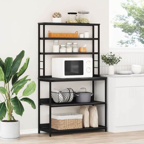 Étagère de cuisine-Armoire de rangement de cuisine Chêne noir 100 x 40 x 168 cm