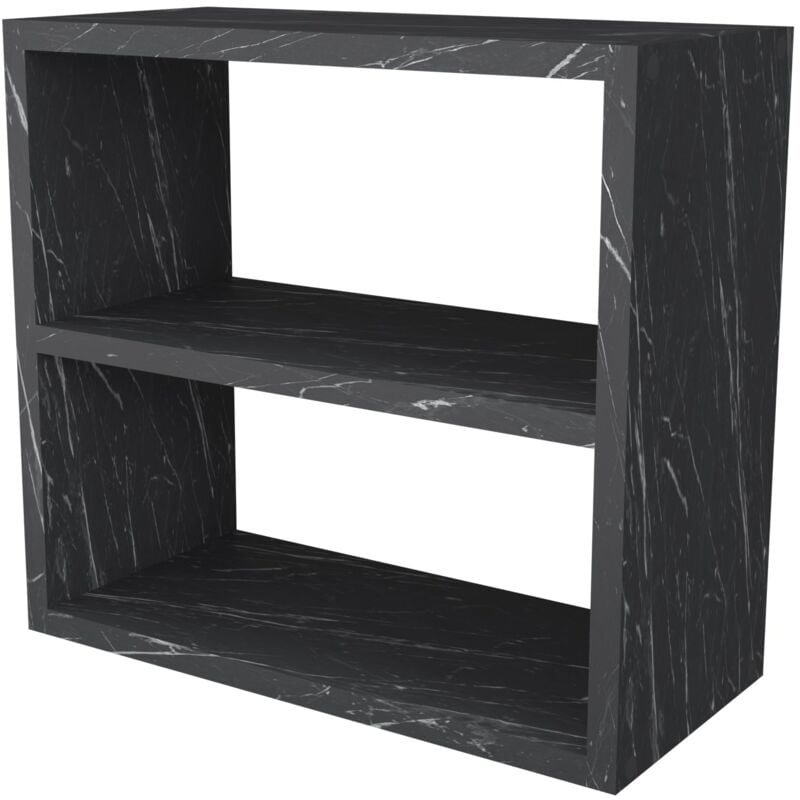 Helloshop26 - tagère de cuisine autoportante à 2 niveaux 40 x 43,5 x 20 cm marbre noir