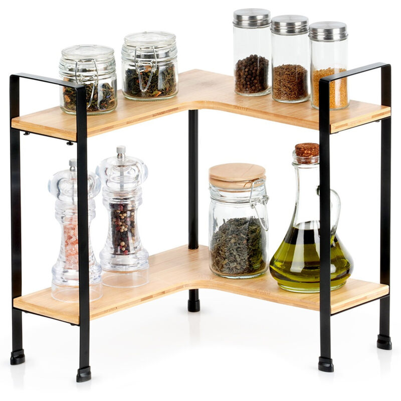 Étagère de cuisine d'angle à plusieurs niveaux pour comptoir, armoire, support de rangement