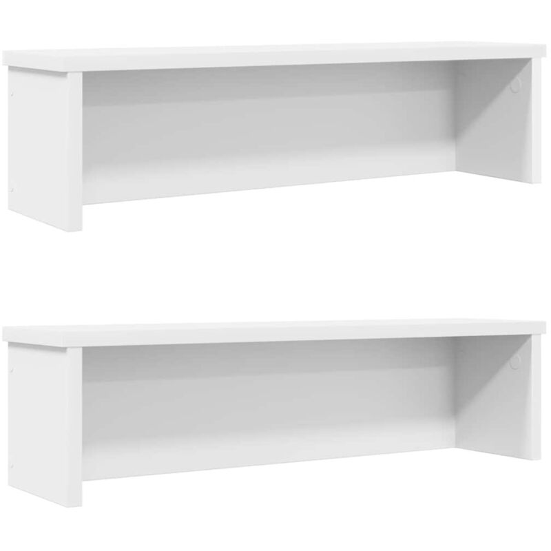 Tagères de cuisine empilables 2 pcs blanc 50x15x16 cm - Vidaxl