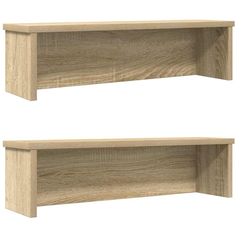 Tagères de cuisine empilables 2 pcs chêne sonoma 50x15x16 cm Vidaxl