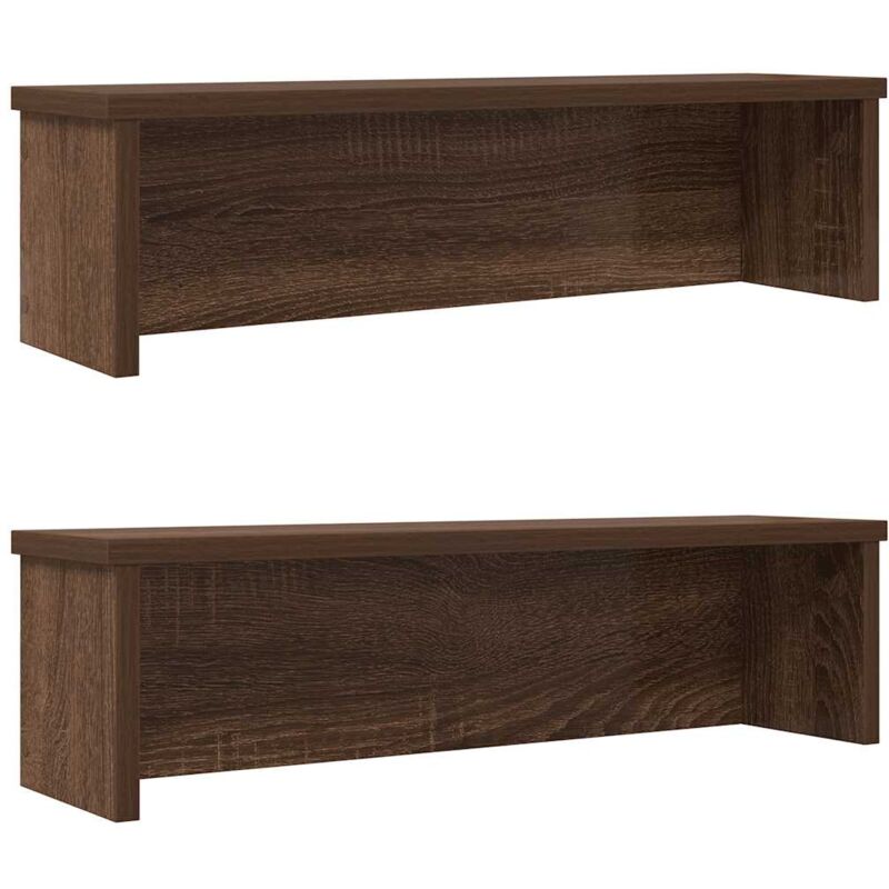 Tagères de cuisine empilables 2 pcs chêne marron 50x15x16 cm Vidaxl