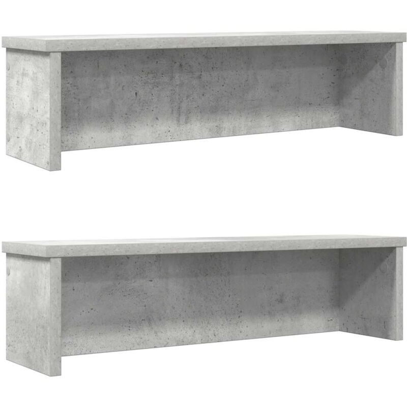 Tagères de cuisine empilables 2 pcs gris béton 60x15x16 cm - Vidaxl