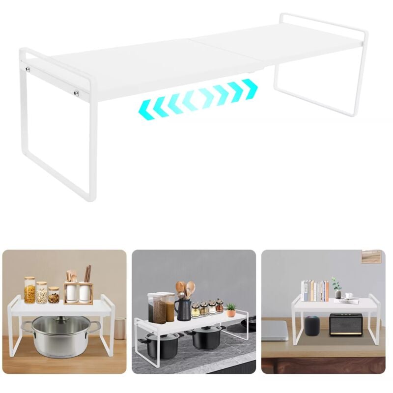 Gojoy - tagère de cuisine extensible pour armoire de cuisine et plan de travail, étagères de rangement pour la cuisine