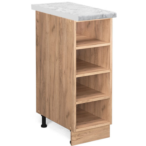 Etagère de cuisine Fame-Line, Chêne de force doré, 30 cm , PT Marbre, Vicco