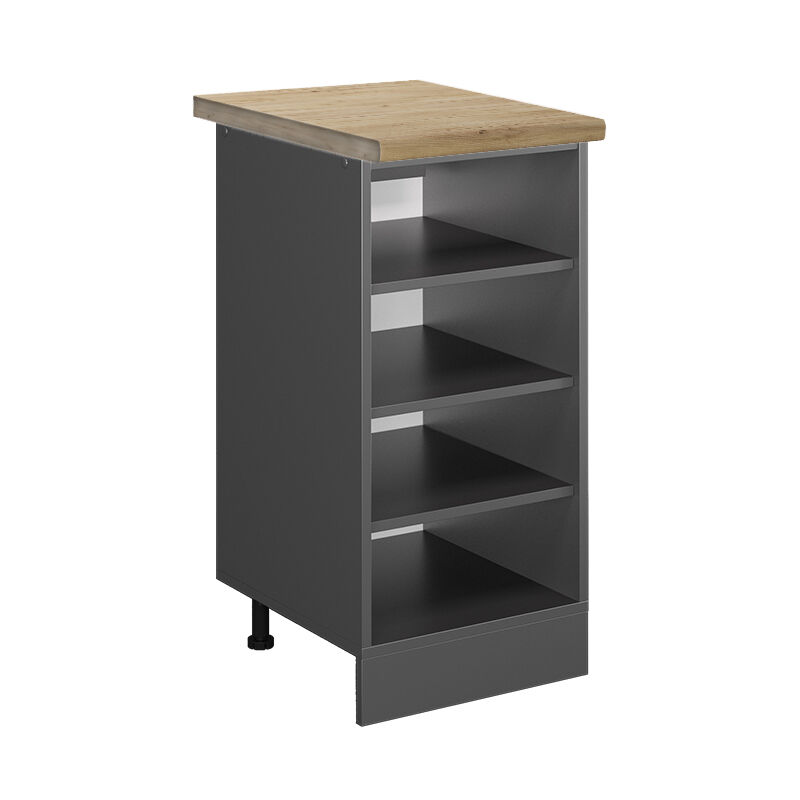 Vicco - Etagère de cuisine R-Line, Anthracite, 40 cm, pt Chêne