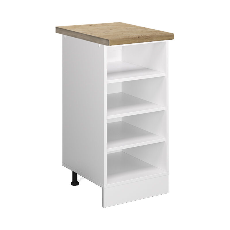 Vicco - Etagère de cuisine R-Line, Blanc, 40 cm, pt Chêne