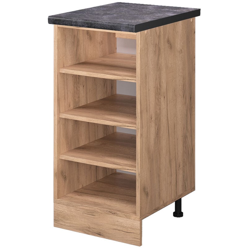 Etagère de cuisine R-Line, Chêne de force doré, 40 cm, pt Anthracite Vicco