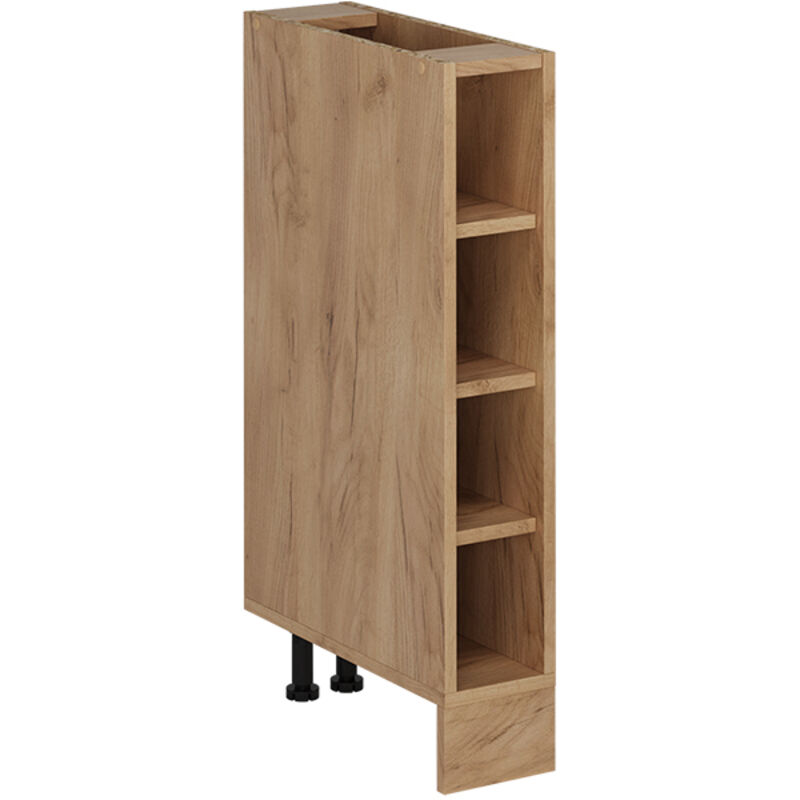 Vicco - Etagère de cuisine R-Line, Chêne de force doré, 15cm sans pt