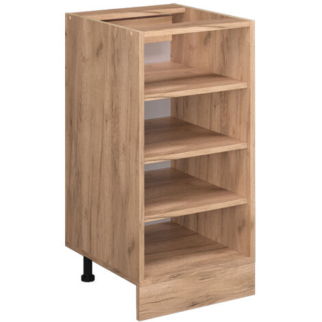 Vicco – Etagère de cuisine R-Line – Chêne de force doré – Dimensions 40x44x81,6 cm – Panneau de particules 16 mm – Meuble bas ajustable