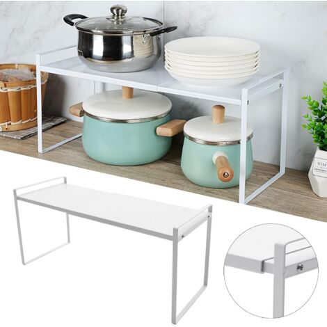 Etagère de cuisine, support de vaisselle pratique pour plus d'espace de rangement dans la cuisine et l'armoire de cuisine.
