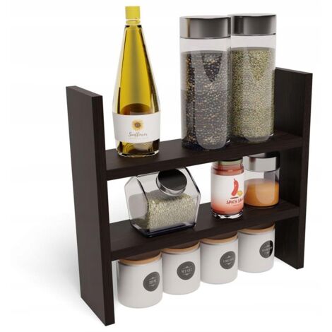 Étagère de cuisine sur pied BIS EX3, panneau en wengé, 18 mm
