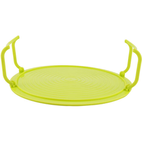Étagère de Cuisson à Micro-ondes Multifonctionnelle en Plastique Vert - Plateau de Cuisson à Étages pour Réchauffer et Cuire à la Vapeur