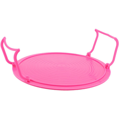 Étagère de Cuisson Multifonction pour Micro-ondes en Plastique Rouge - Plateau à Étages pour Cuisson Vapeur