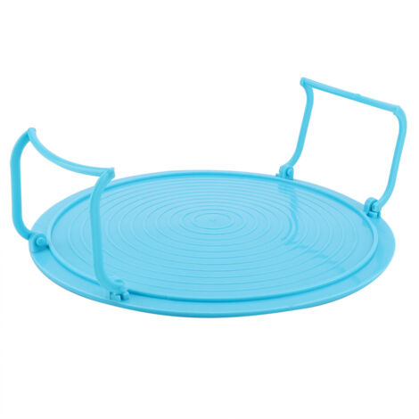 Étagère de Cuisson Multifonction pour Micro-ondes, Plateau à Étages pour Cuisson Vapeur, Bleu