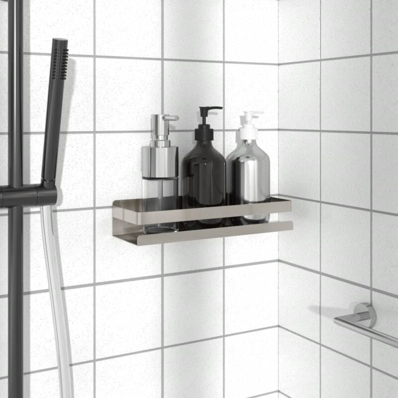 Vidaxl - tagère de douche 30x10x6 cm acier inoxydable 304 brossé