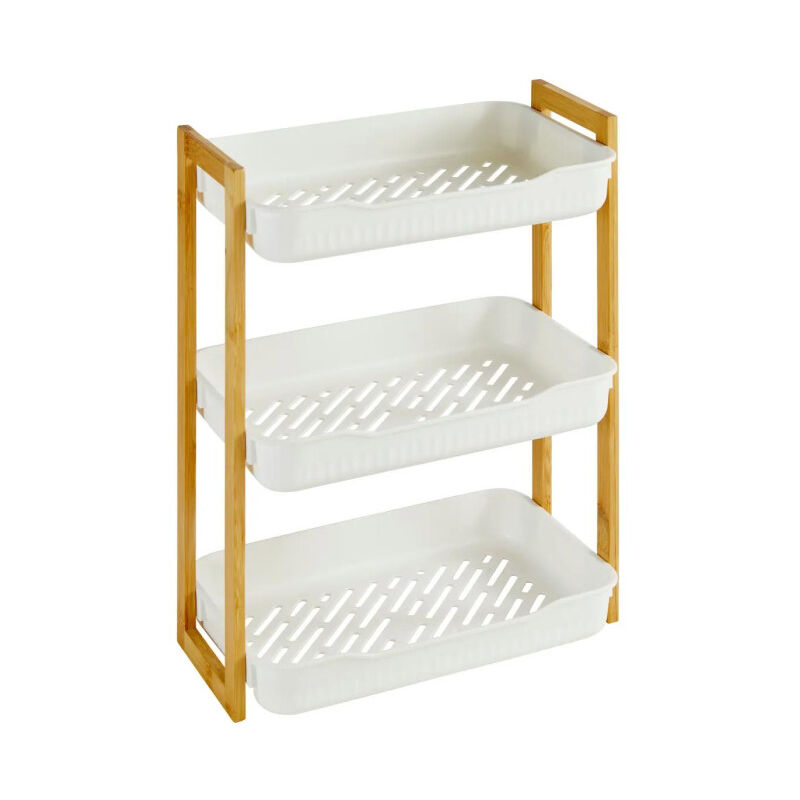 5five Simply Smart - tagère de Douche 3 Niveaux 'Natureo' 45cm Blanc