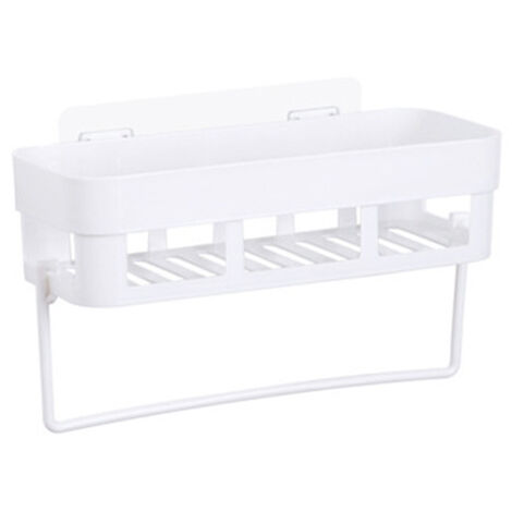 Étagère de douche adhésive pour salle de bain, support mural, beige