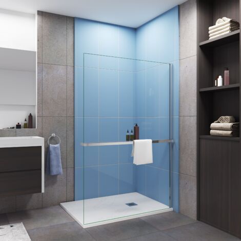 Etagère de douche chromé pour paroi de douche largeur de 140cm,pour paroi de douche en verre 8mm, capacité de charge 5kg