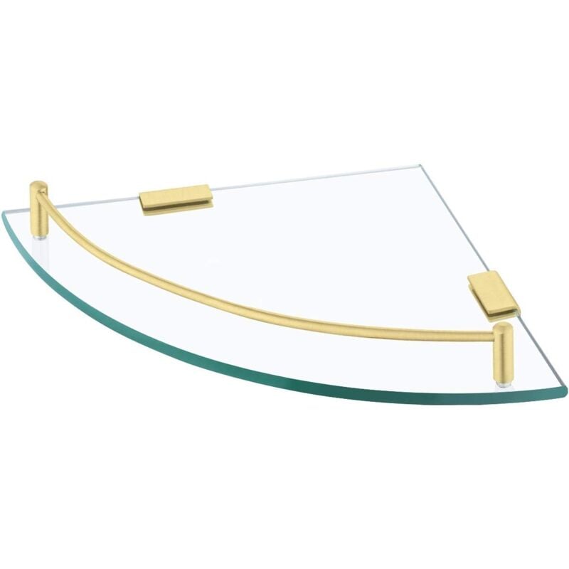 Tagère de douche d'angle, étagère de douche en verre, étagère de douche en verre trempé de 8 mm, étagère murale de salle de bain, étagère de douche