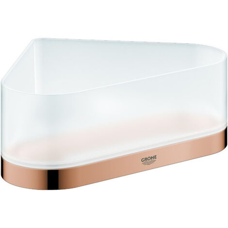 Etagère de douche d'angle SELECTION avec support or rose vif