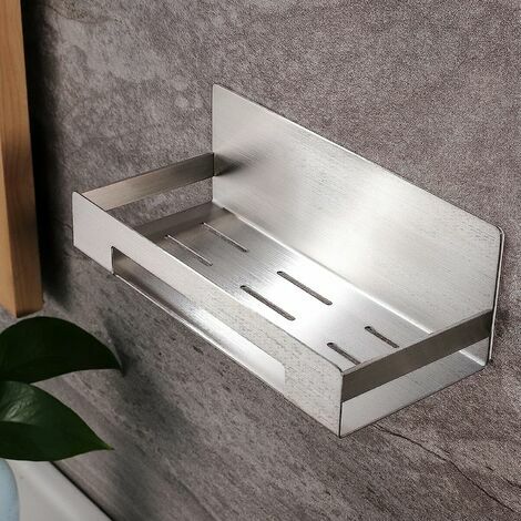 Étagère de Douche de Salle de Bain sans Perçage Etagère Auto-adhésif Panier de Douche Acier Inoxydable SUS304