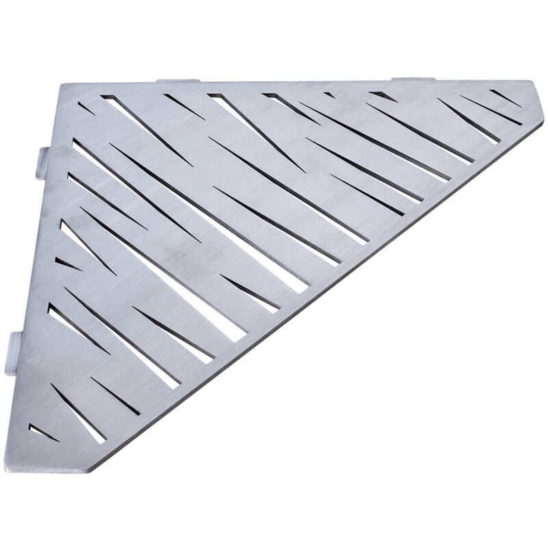 Etagère de douche en acier inox 24,7 x 24,7 x 2,9 cm x 2 mm - Pentagone design Tiger - fixation sans perçage