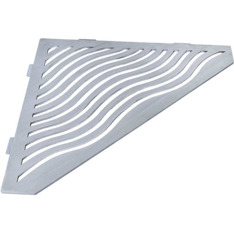 Etagère de douche en acier inox 24,7 x 24,7 x 2,9 cm x 2 mm - Pentagone design Aqua - fixation sans perçage