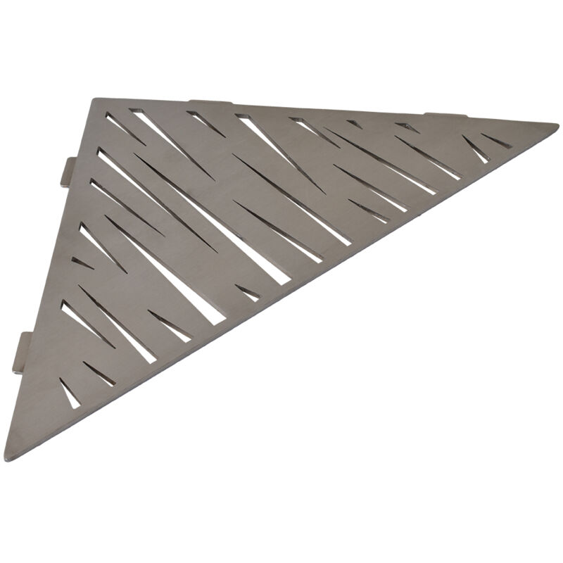 Etagère de douche en acier inox 28,7 x 28,7 cm x 2 mm - Triangulaire design Tiger - fixation sans perçage