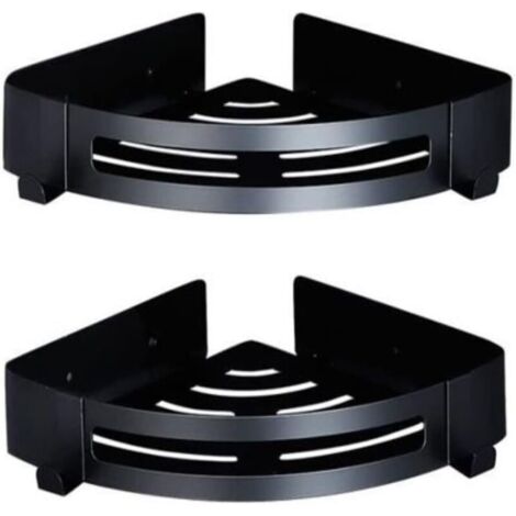 Étagère de douche en acier inoxydable 304 – Système auto-adhésif – Dimensions 30,5 x 22,5 x 4,5 cm – Lot de 2 étagères