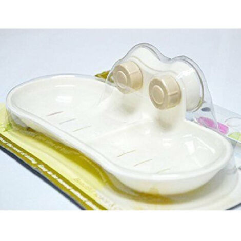 étagère De Douche En Plastique Pour Salle De Bain Porte-savon à 2 Ventouses