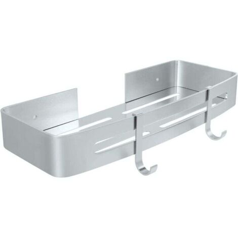 Étagère de Douche Etagère de Salle de Bain Sans Perçage,Panier de Douche Mural, Serviteur de Douche Panier de Rangement Organiseur, Adhésif, Aluminium